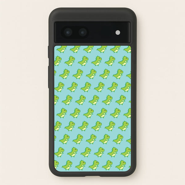 Green Dinosaurs Pattern - Dinosaurs - Dinosaurs Phone Case for Google Pixel 7a