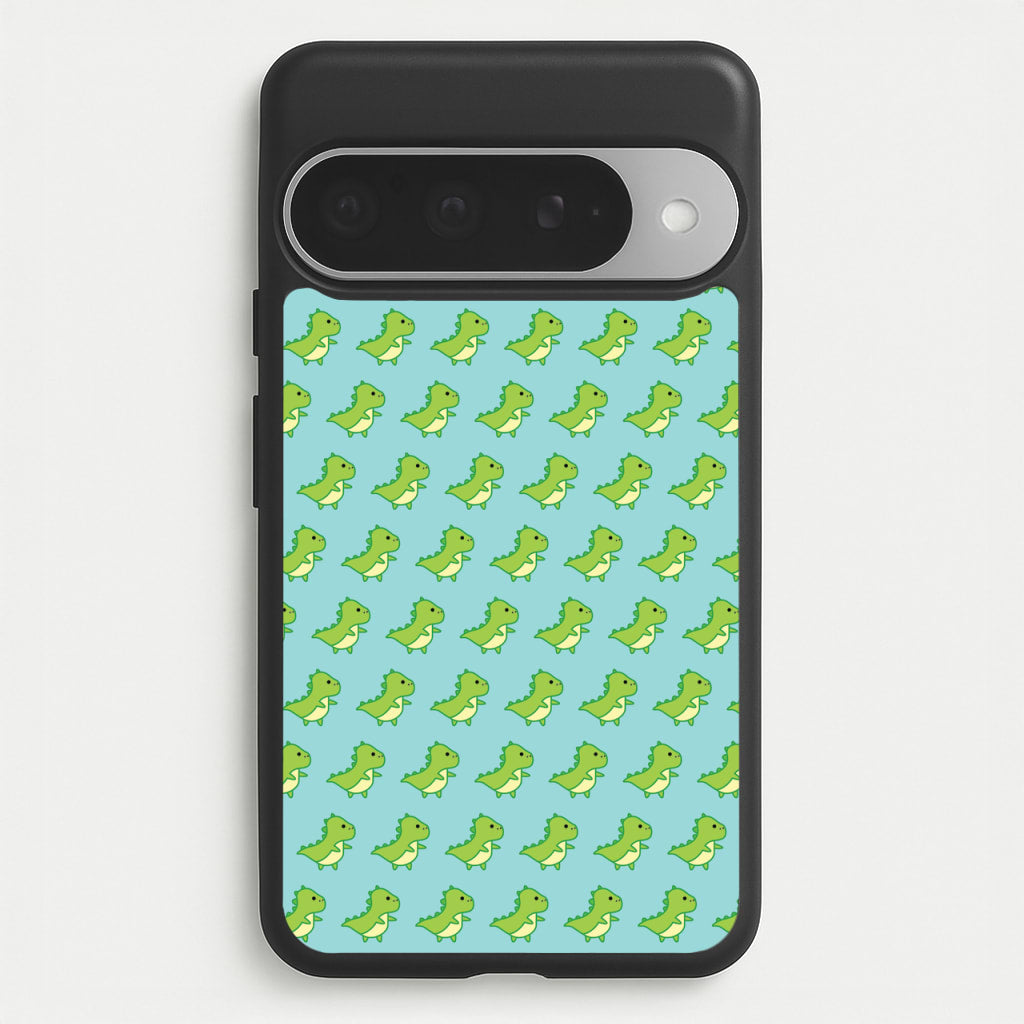 Green Dinosaurs Pattern - Dinosaurs Phone Case for Google Pixel 10 Pro XL
