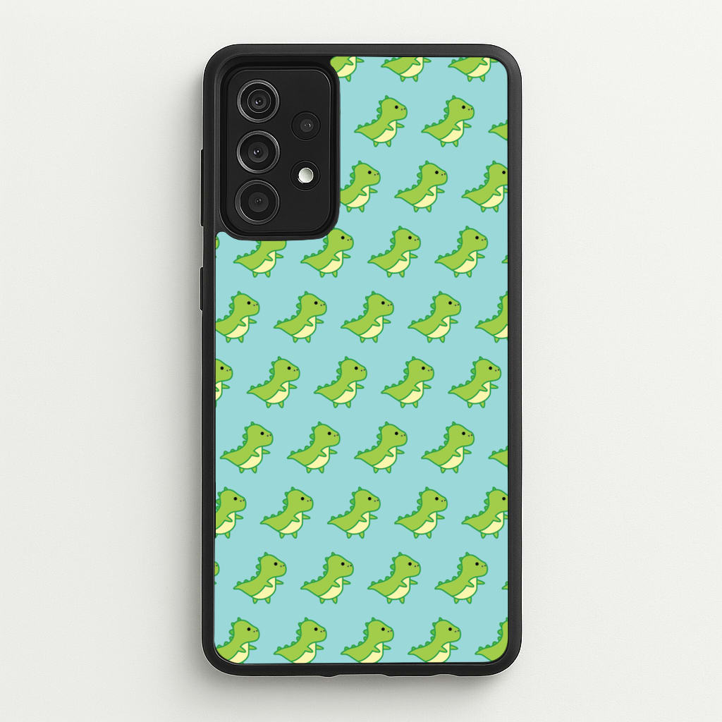 Green Dinosaurs Pattern - Dinosaurs - Dinosaurs Phone Case for Galaxy A52 / A52s