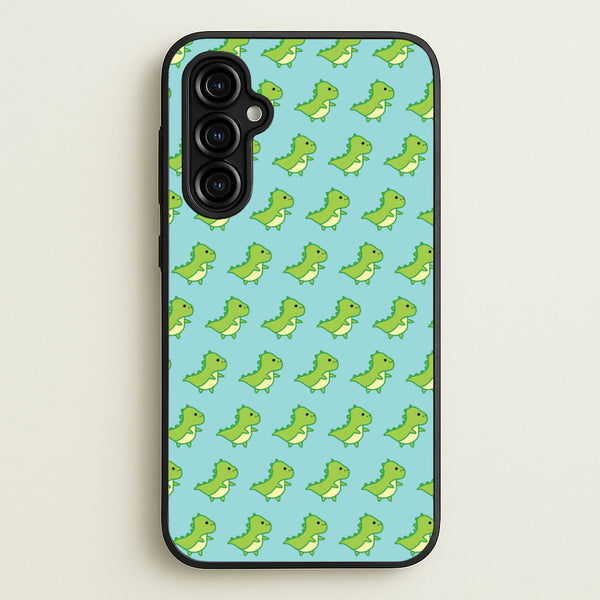 Green Dinosaurs Pattern - Dinosaurs - Dinosaurs Phone Case for Galaxy A54