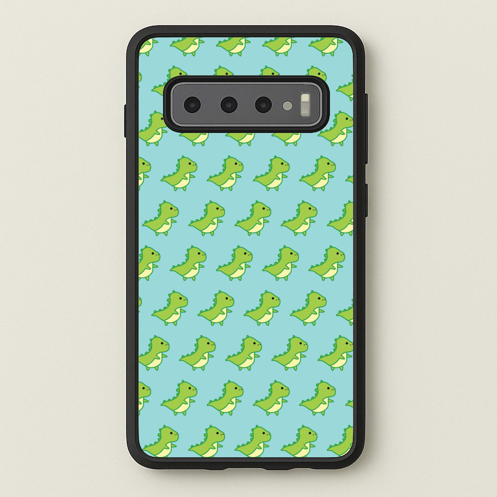 Green Dinosaurs Pattern - Dinosaurs - Dinosaurs Phone Case for Galaxy S10