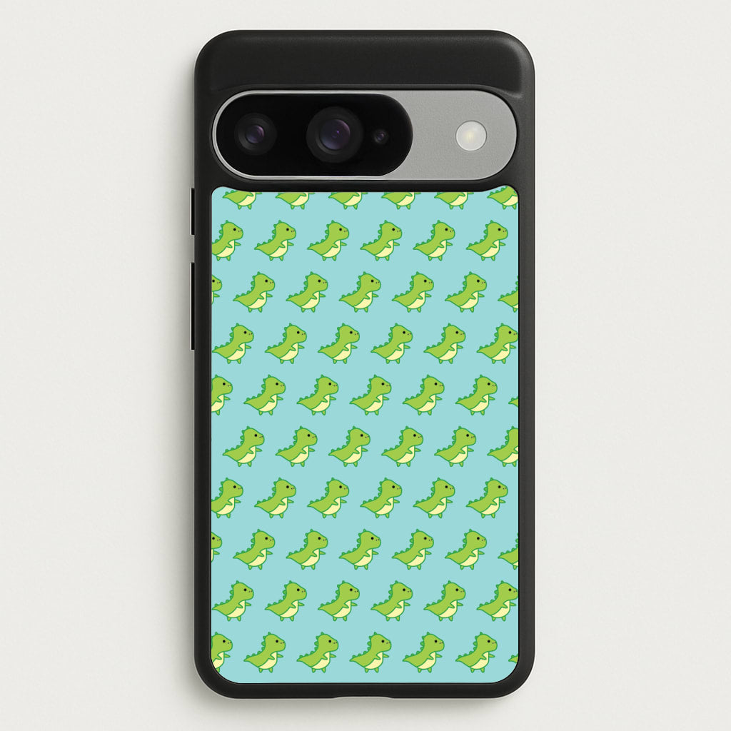 Green Dinosaurs Pattern - Dinosaurs Phone Case for Google Pixel 10 / 10 Pro