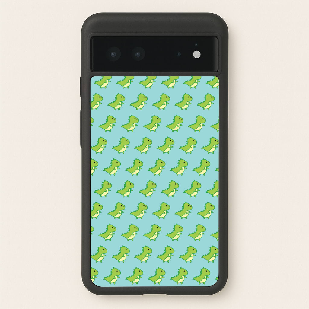 Green Dinosaurs Pattern - Dinosaurs - Dinosaurs Phone Case for Google Pixel 6