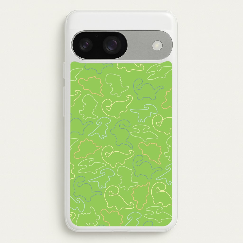 Outline Pattern - Dinosaurs - Dinosaurs Phone Case for Google Pixel 9 / 9 Pro