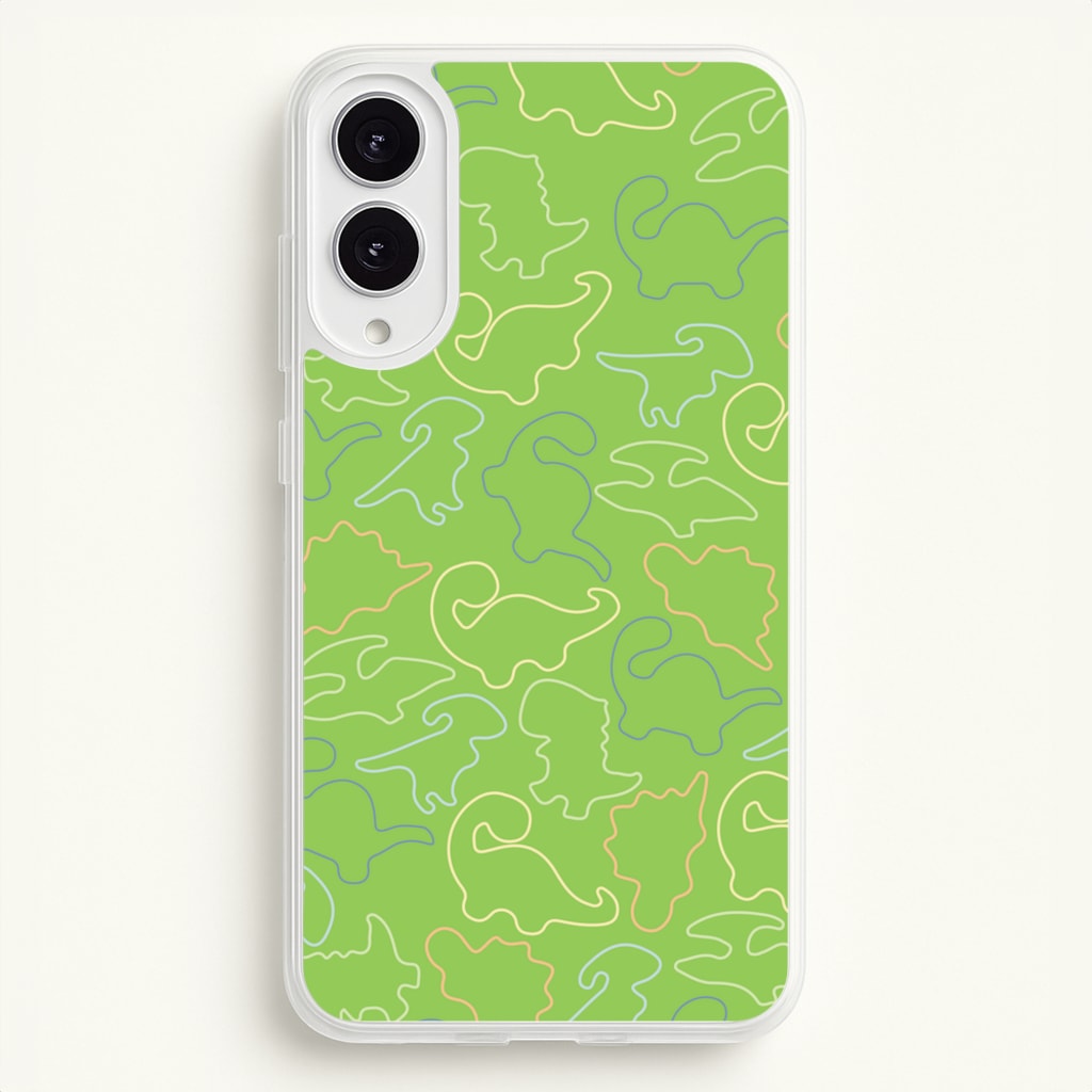 Outline Pattern - Dinosaurs - Dinosaurs Phone Case for Galaxy S25 Edge