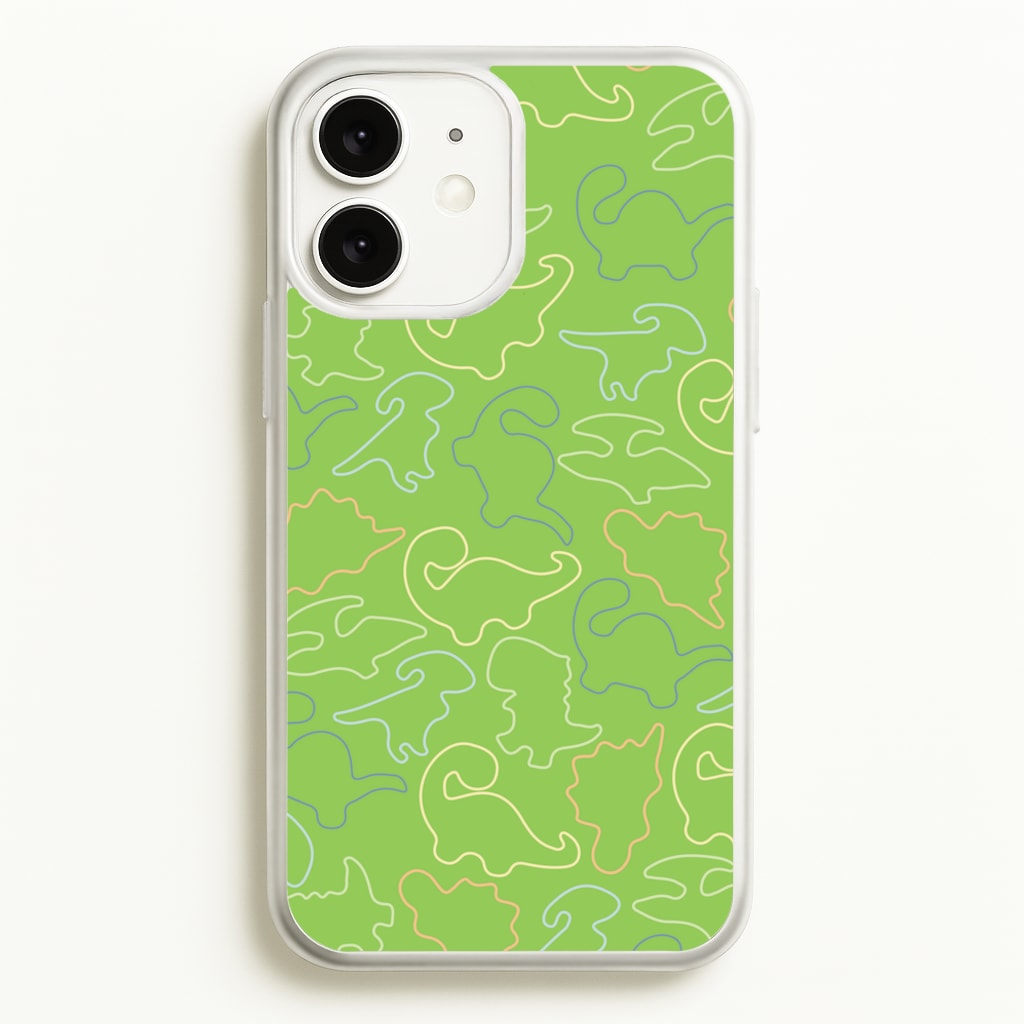 Outline Pattern - Dinosaurs - Dinosaurs Phone Case for iPhone 11