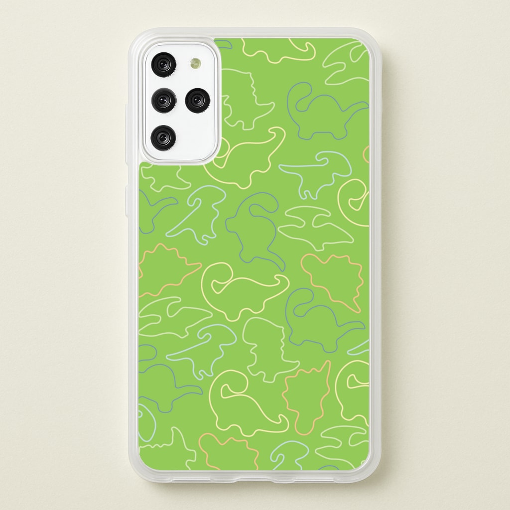 Outline Pattern - Dinosaurs - Dinosaurs Phone Case for Galaxy S20 Plus