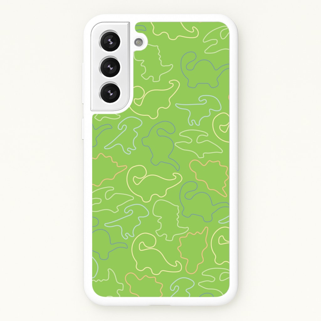 Outline Pattern - Dinosaurs - Dinosaurs Phone Case for Galaxy S22 Plus