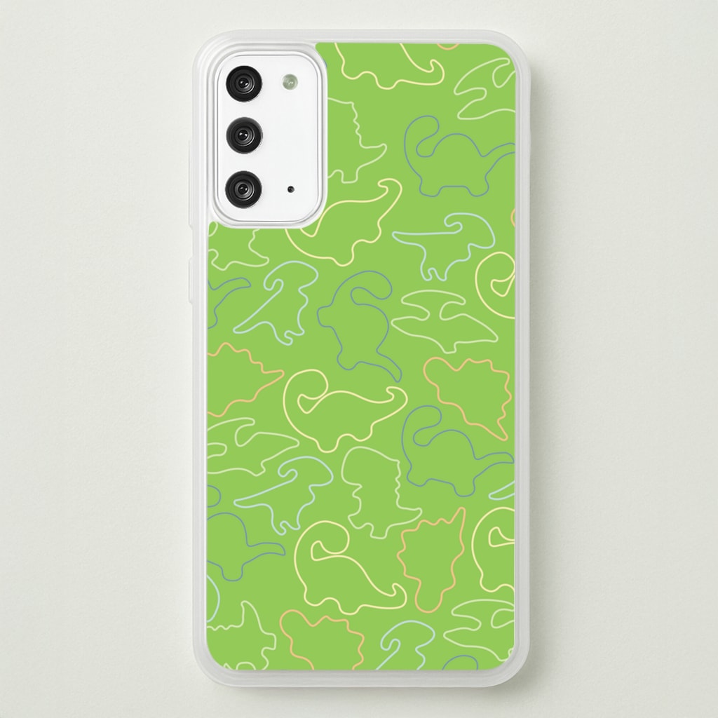 Outline Pattern - Dinosaurs - Dinosaurs Phone Case for Galaxy Note 20