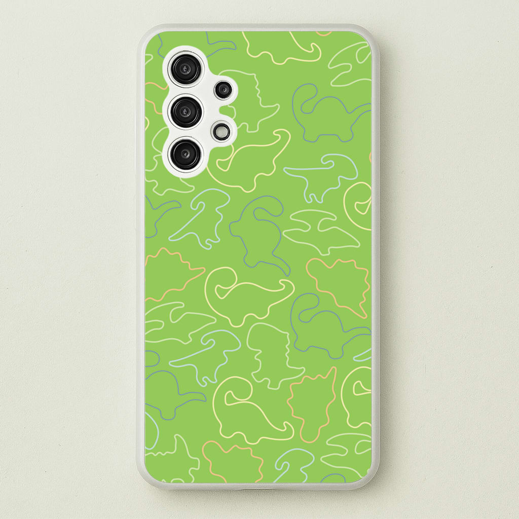 Outline Pattern - Dinosaurs - Dinosaurs Phone Case for Galaxy A13