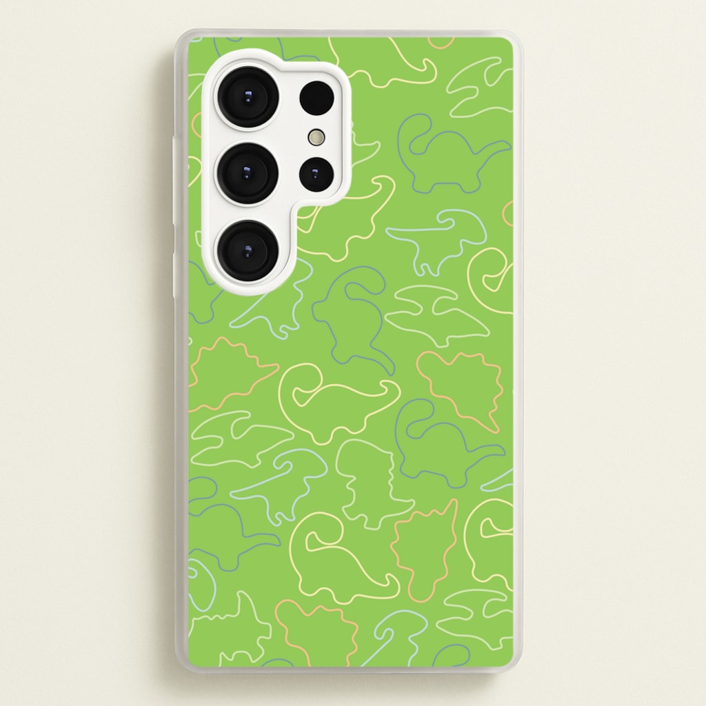 Outline Pattern - Dinosaurs - Dinosaurs Phone Case for Galaxy S25 Ultra