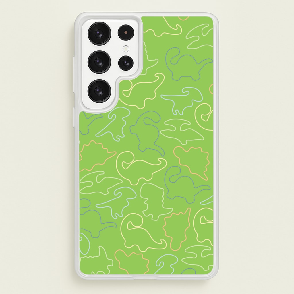 Outline Pattern - Dinosaurs - Dinosaurs Phone Case for Galaxy S23 Ultra