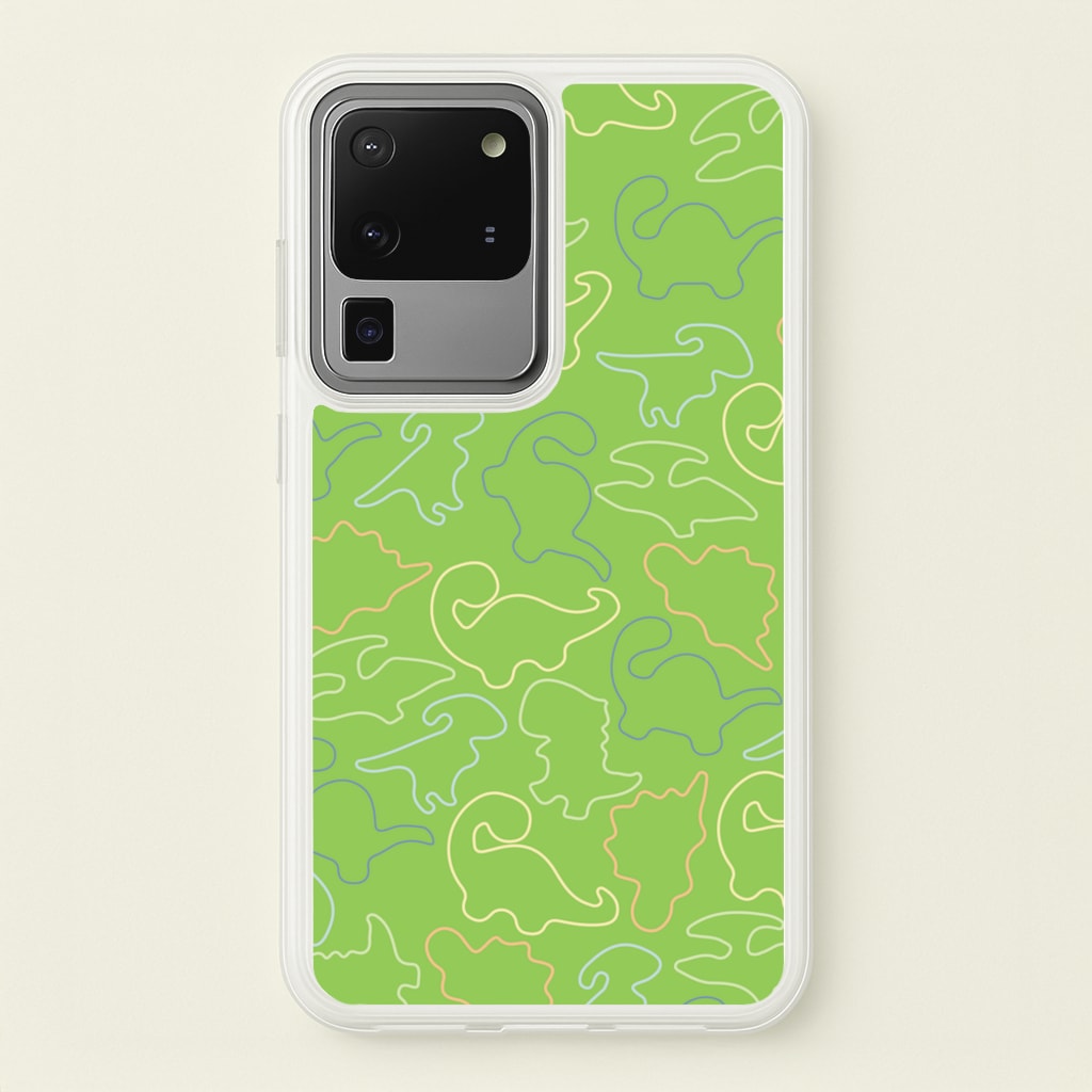 Outline Pattern - Dinosaurs - Dinosaurs Phone Case for Galaxy S20 Ultra
