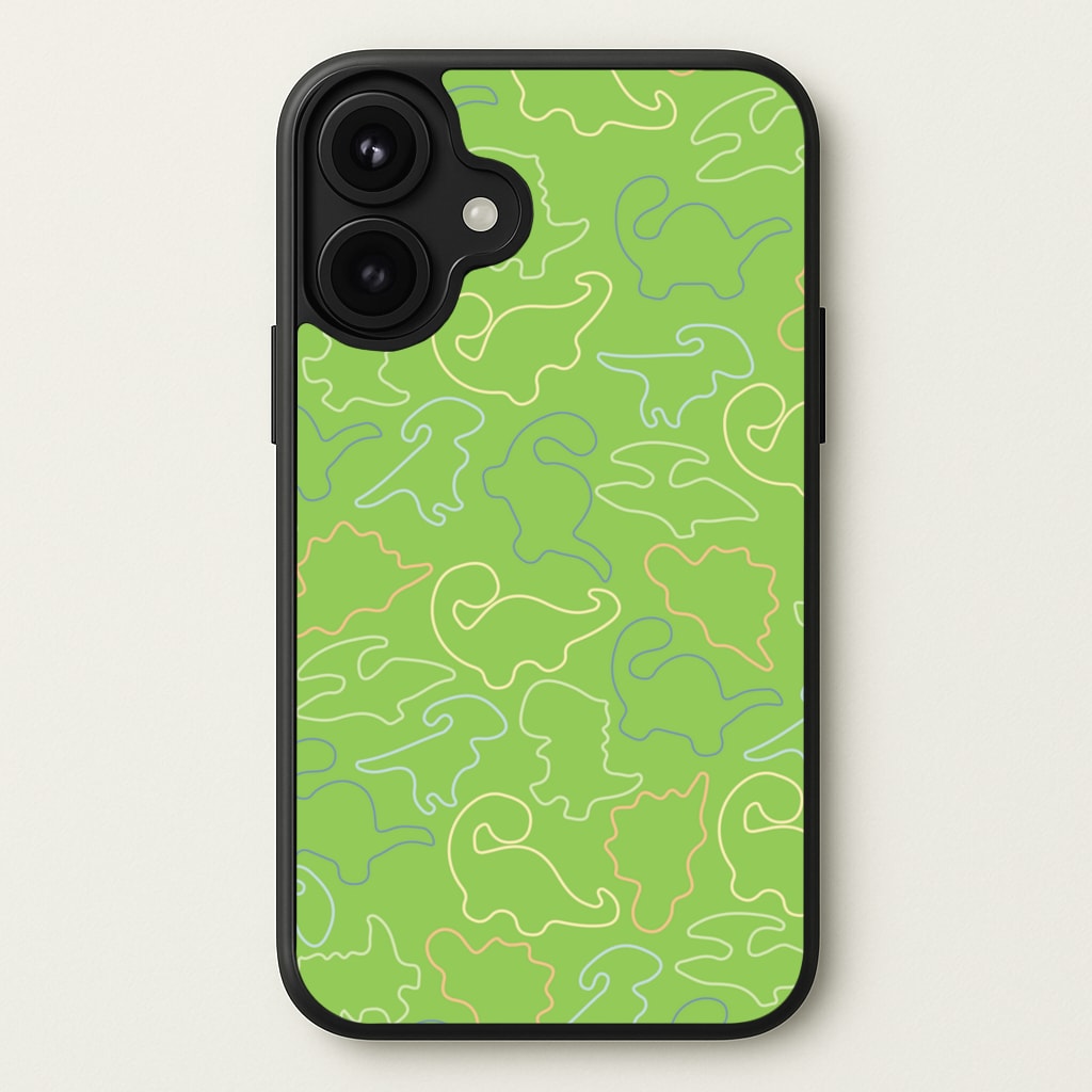 Outline Pattern - Dinosaurs Phone Case for iPhone 17