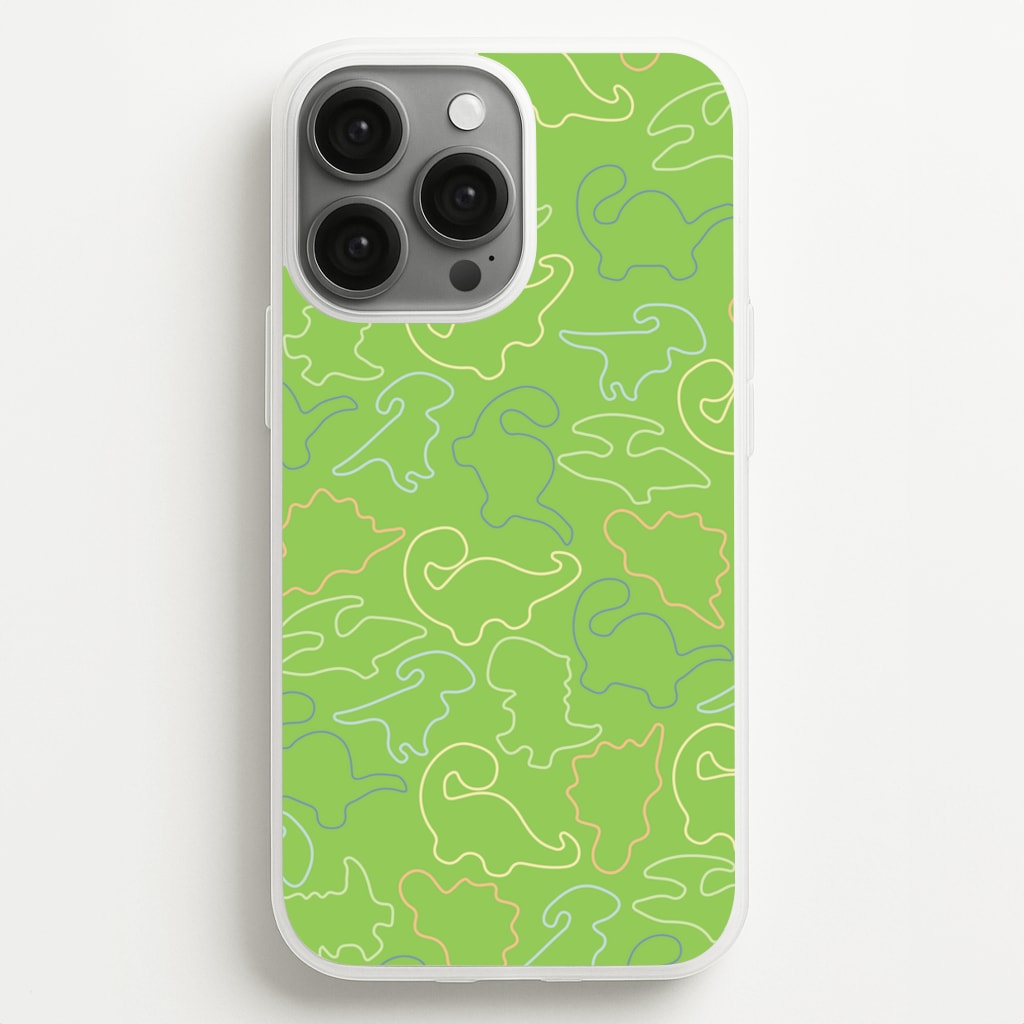 Outline Pattern - Dinosaurs - Dinosaurs Phone Case for iPhone 13 Pro Max