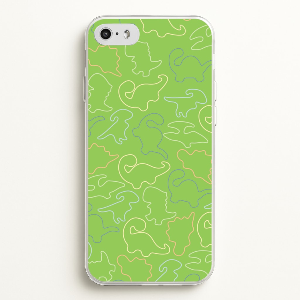 Outline Pattern - Dinosaurs - Dinosaurs Phone Case for iPhone 5 / 5s / SE 2016