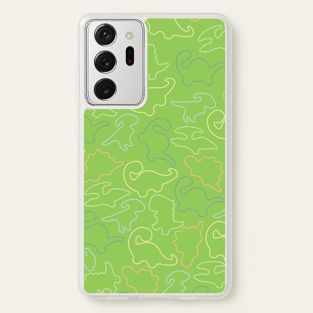 Outline Pattern - Dinosaurs - Dinosaurs Phone Case for Galaxy Note 20 Ultra