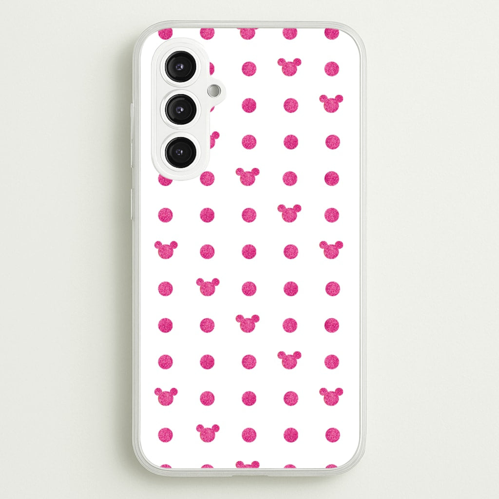 Mickey Polkadot White Fairytale - Disney Phone Case for Galaxy S23FE