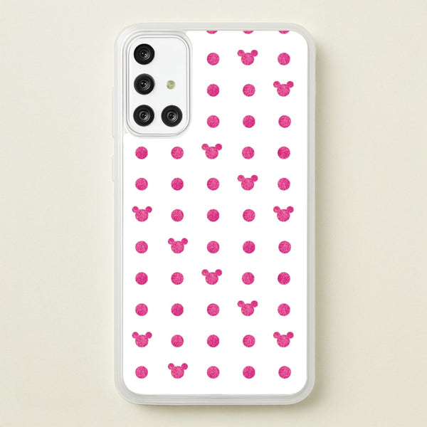 Mickey Polkadot White Fairytale - Disney Phone Case for Galaxy A71
