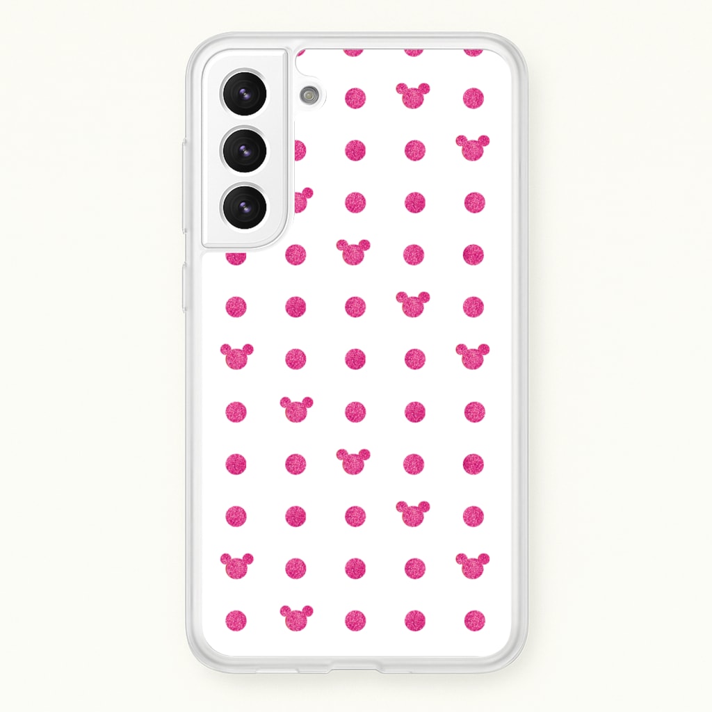 Mickey Polkadot White Fairytale - Disney Phone Case for Galaxy S21FE