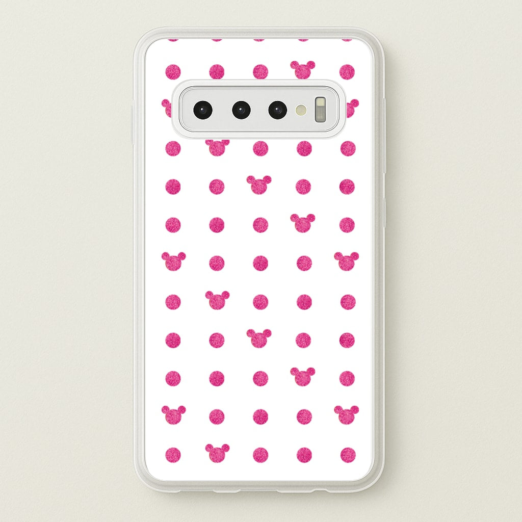 Mickey Polkadot White Fairytale - Disney Phone Case for Galaxy S10 Plus
