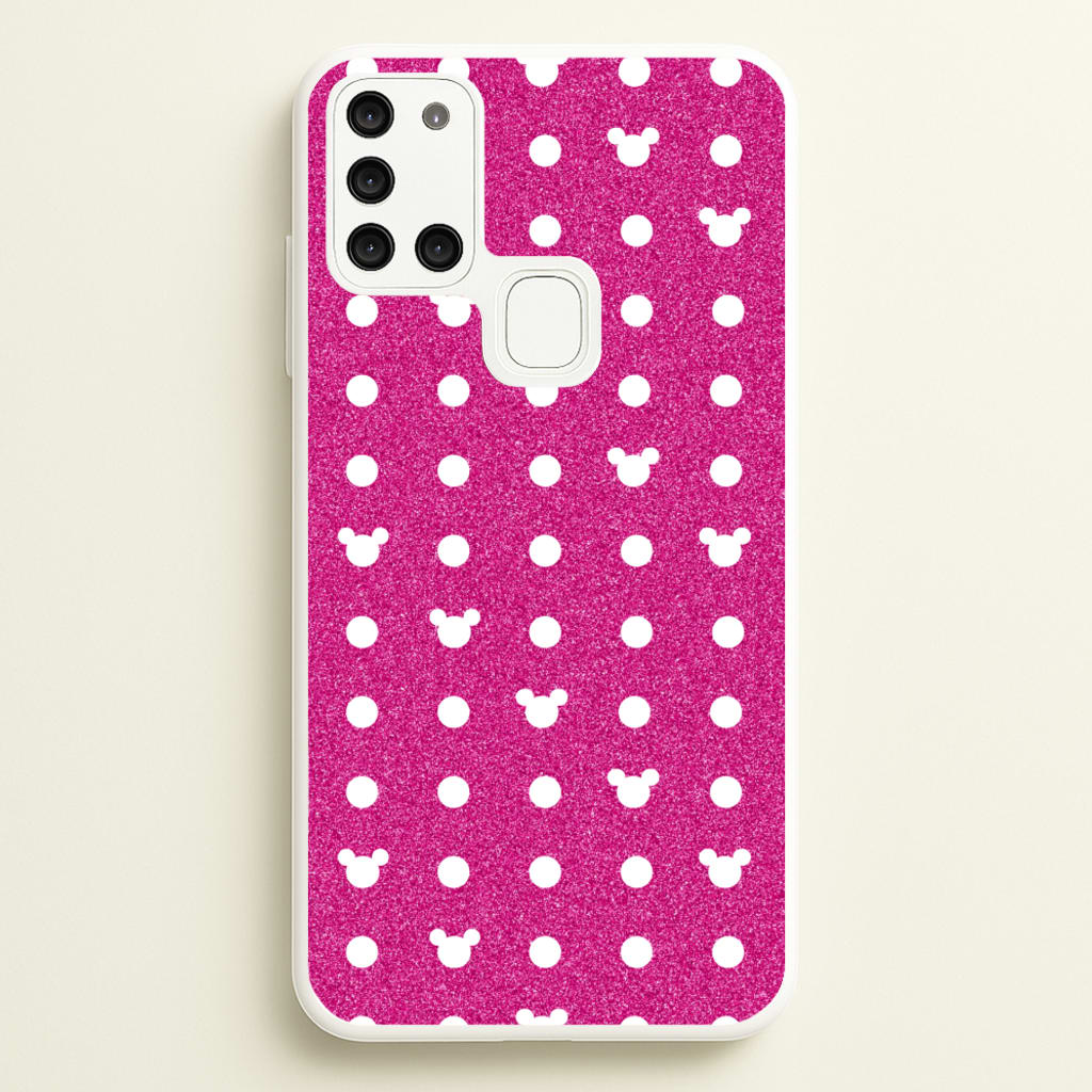 Mickey Polkadot Pink Fairytale - Disney Phone Case for Galaxy A21s