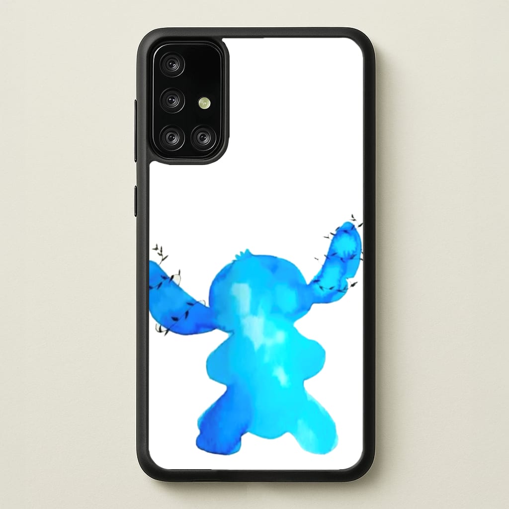 Watercolour Blue Alien Disney - Disney Phone Case for Galaxy A71