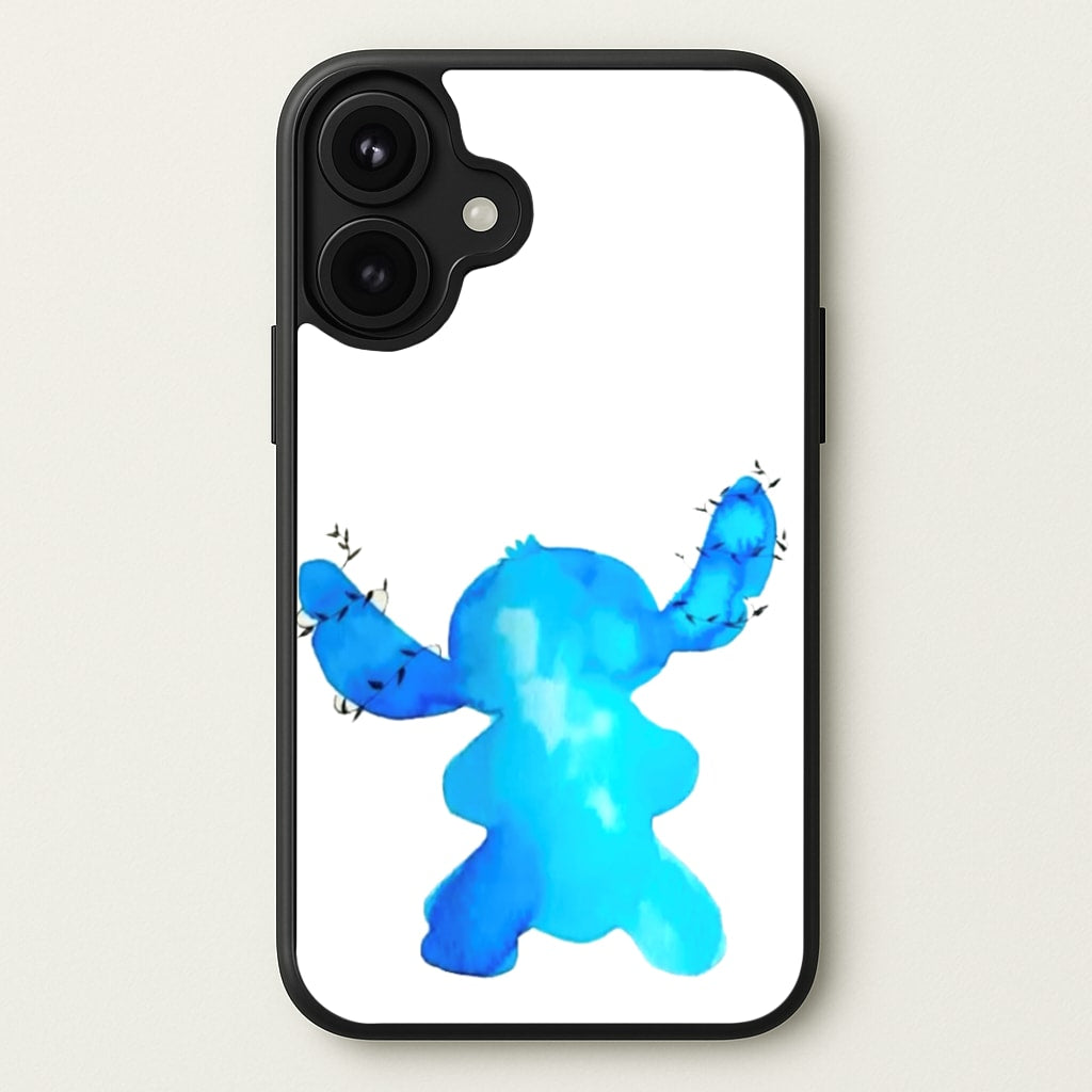 Watercolour Blue Alien Disney Phone Case for iPhone 17
