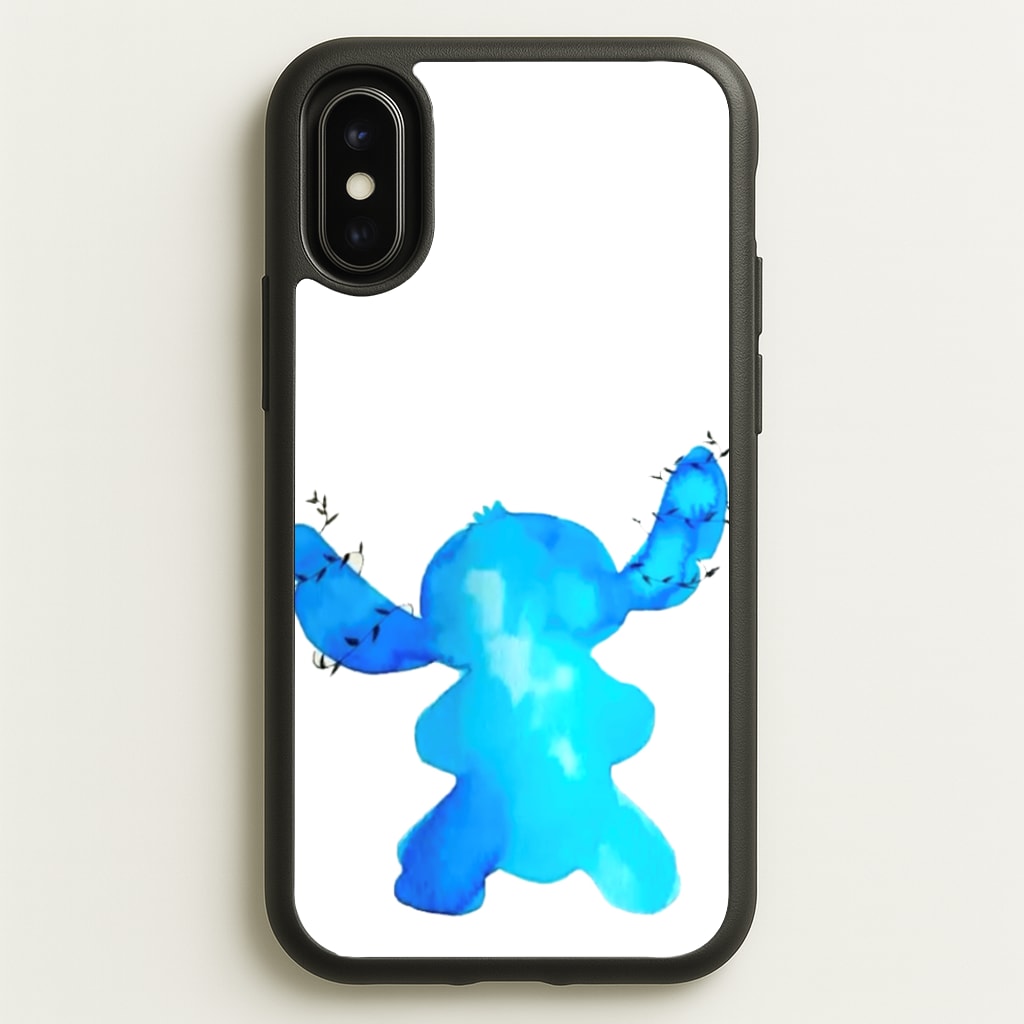 Watercolour Blue Alien Disney - Disney Phone Case for iPhone X / XS