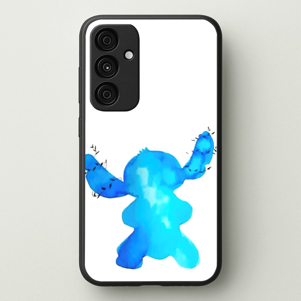 Watercolour Blue Alien Disney - Disney Phone Case for Galaxy A35