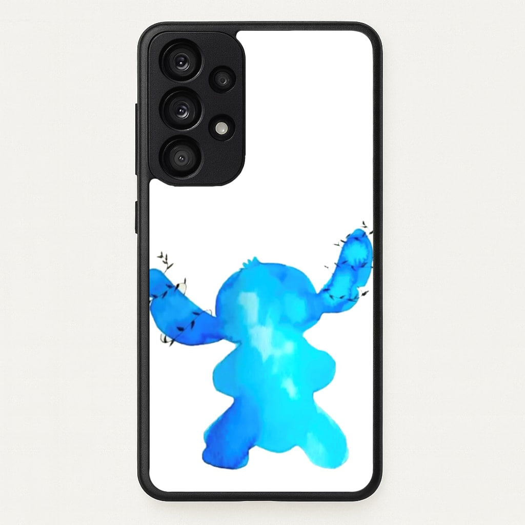 Watercolour Blue Alien Disney - Disney Phone Case for Galaxy A53
