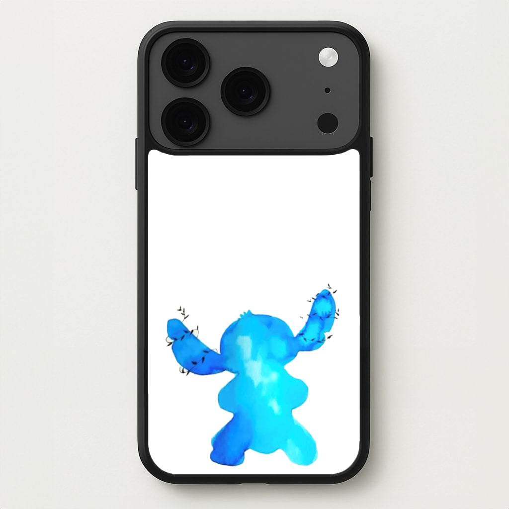 Watercolour Blue Alien Disney Phone Case for iPhone 17 Pro