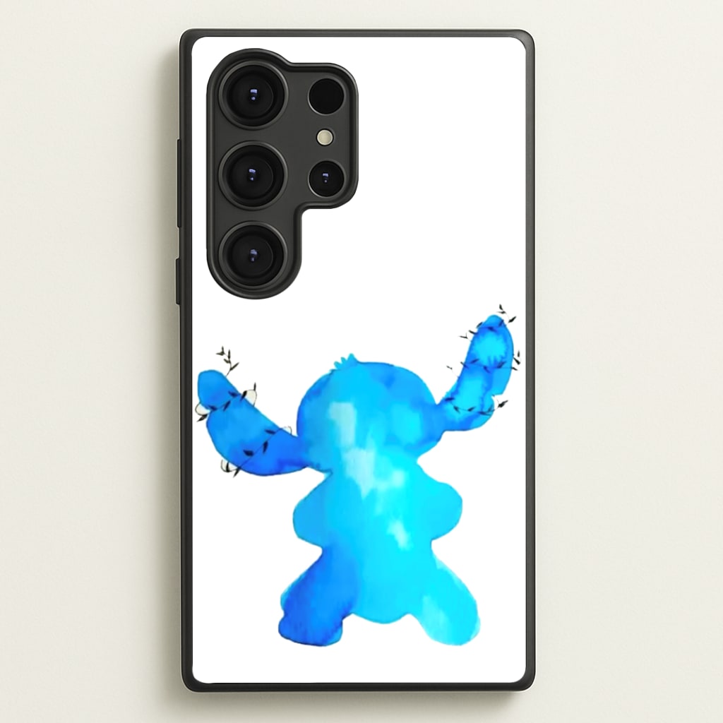 Watercolour Blue Alien Disney - Disney Phone Case for Galaxy S25 Ultra
