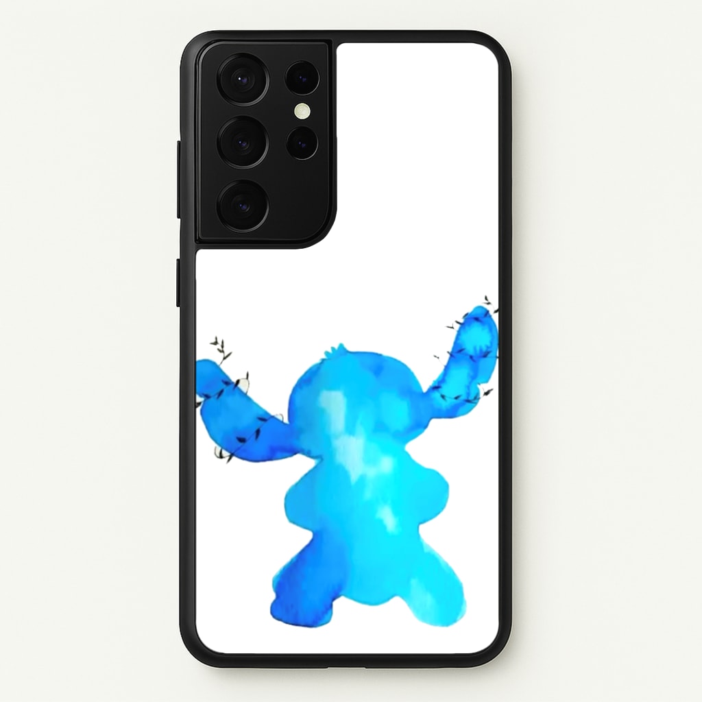 Watercolour Blue Alien Disney - Disney Phone Case for Galaxy S21 Ultra