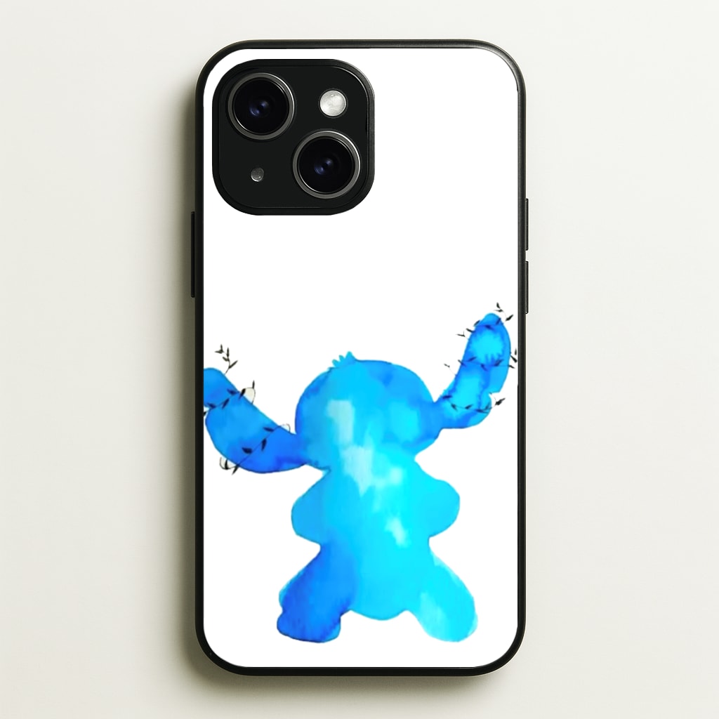 Watercolour Blue Alien Disney - Disney Phone Case for iPhone 15 Plus