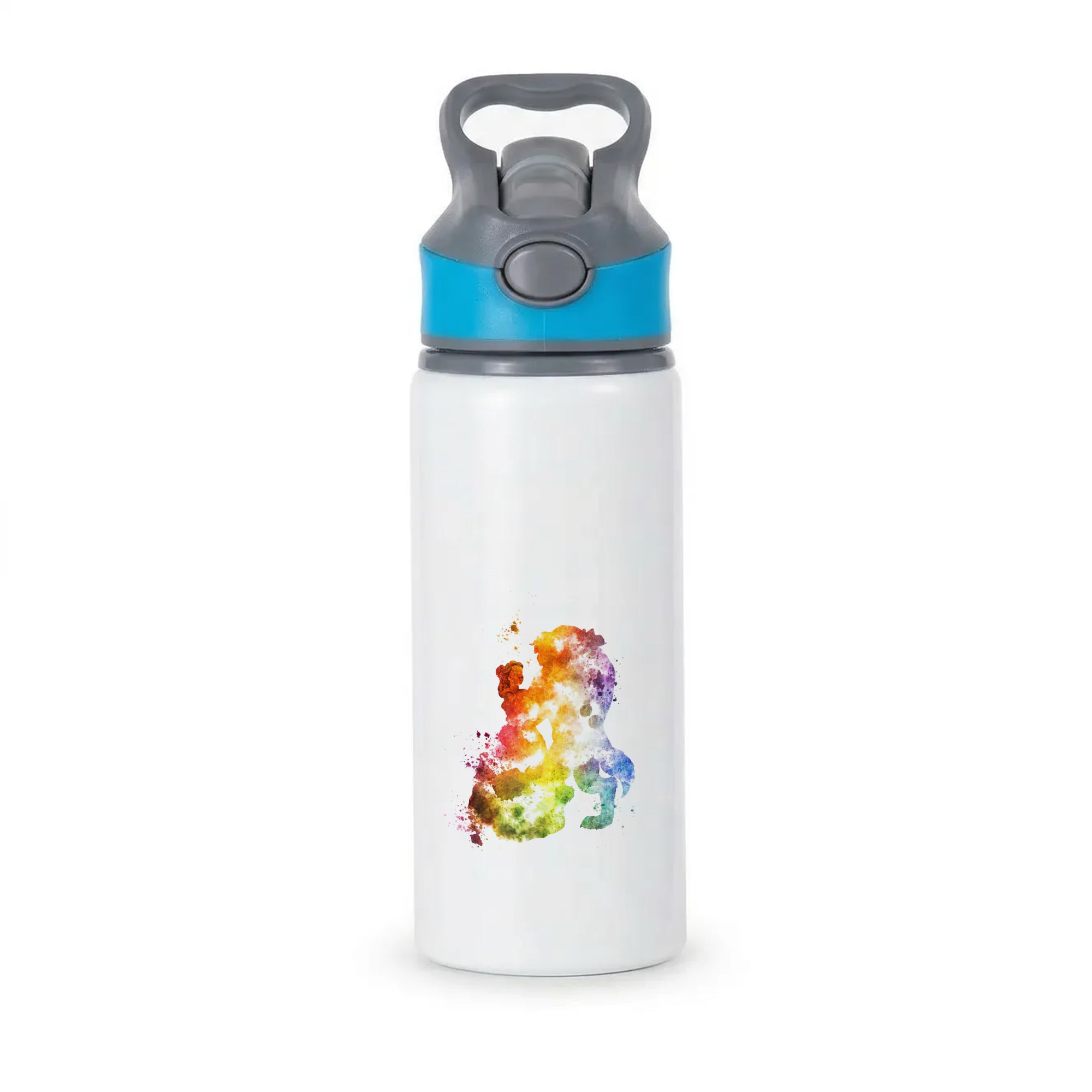 Watercolour Beauty Fairytale Active Water Bottle - Blue