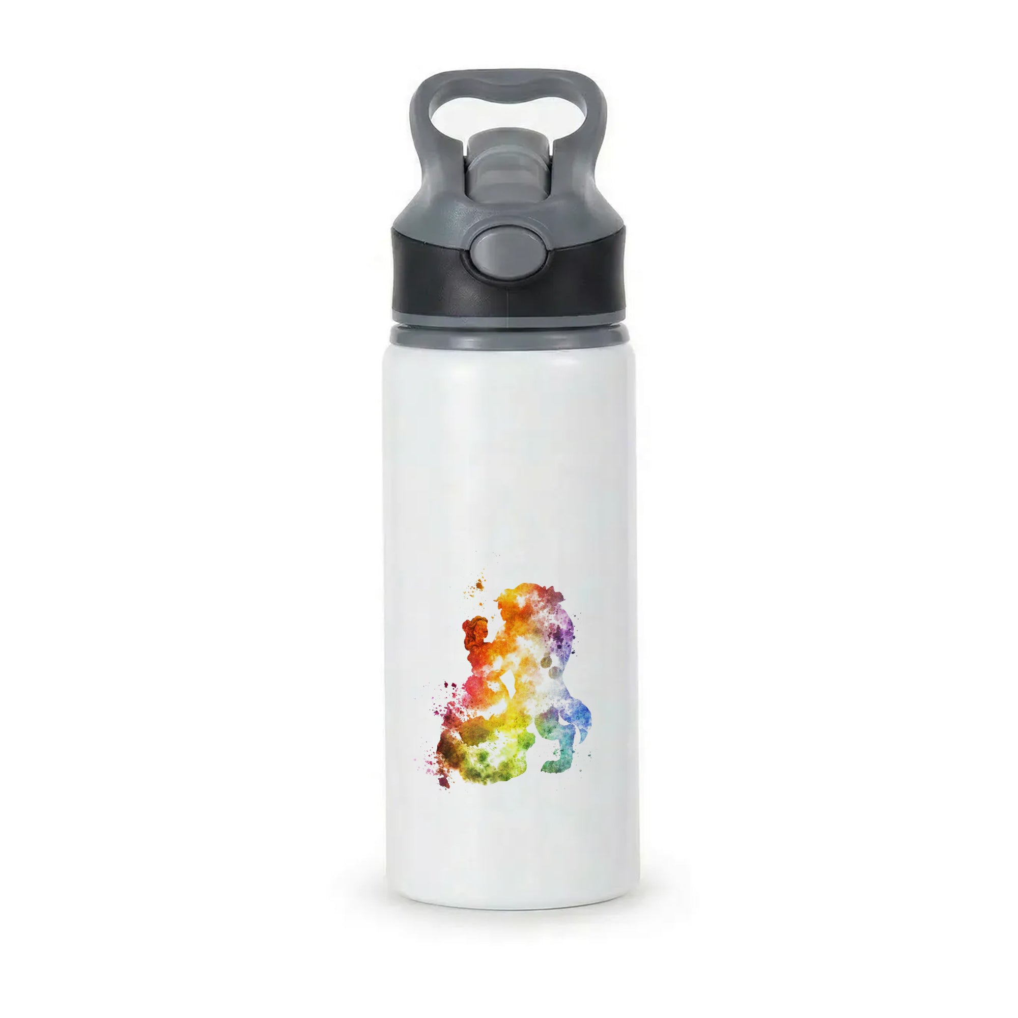 Watercolour Beauty Fairytale Active Water Bottle - Black