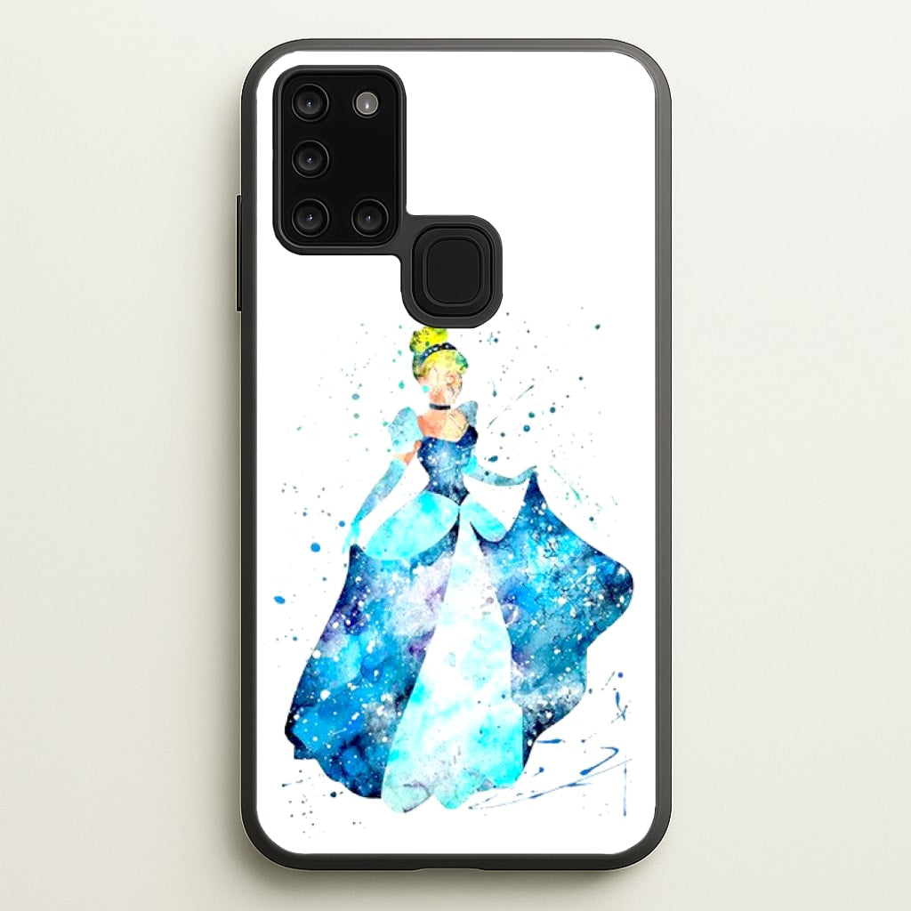 Watercolour Cinderella Fairytale - Disney Phone Case for Galaxy A21s