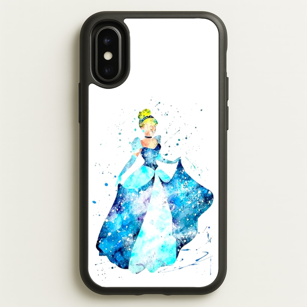 Watercolour Cinderella Fairytale  - Disney Phone Case for iPhone X / XS