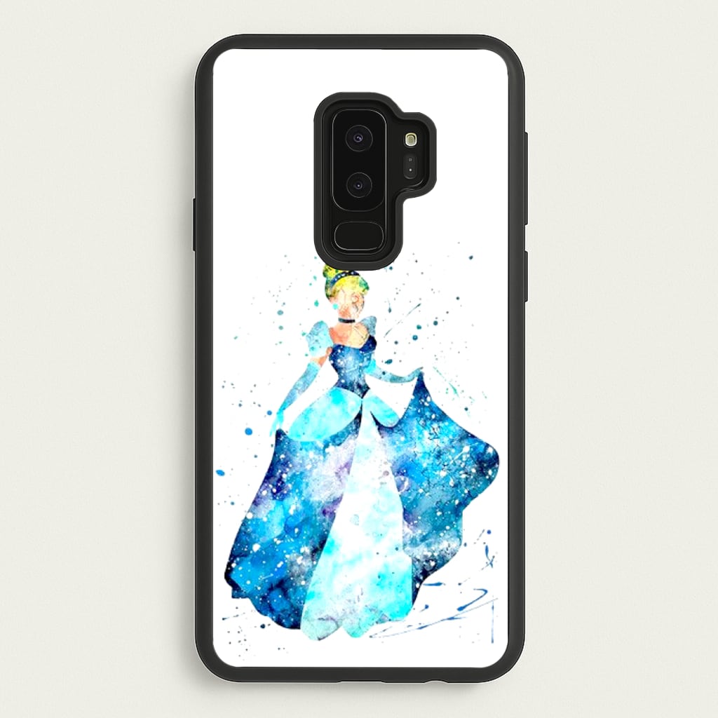 Watercolour Cinderella Fairytale - Disney Phone Case for Galaxy S9 Plus