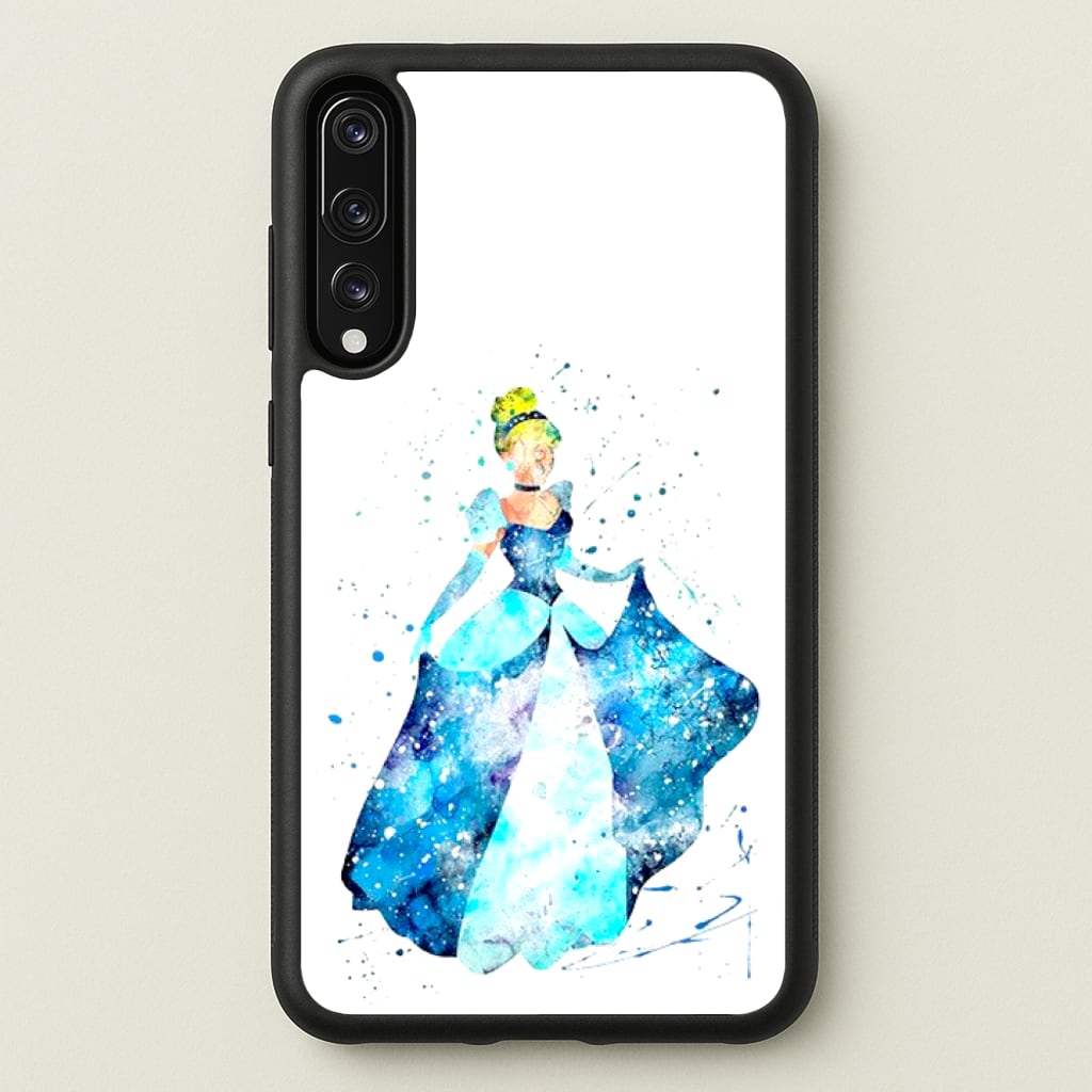 Watercolour Cinderella Fairytale - Disney Phone Case for Huawei P20 Pro