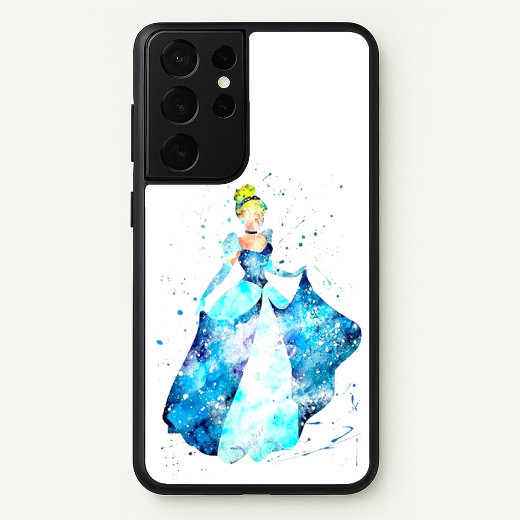 Watercolour Cinderella Fairytale - Disney Phone Case for Galaxy S21 Ultra
