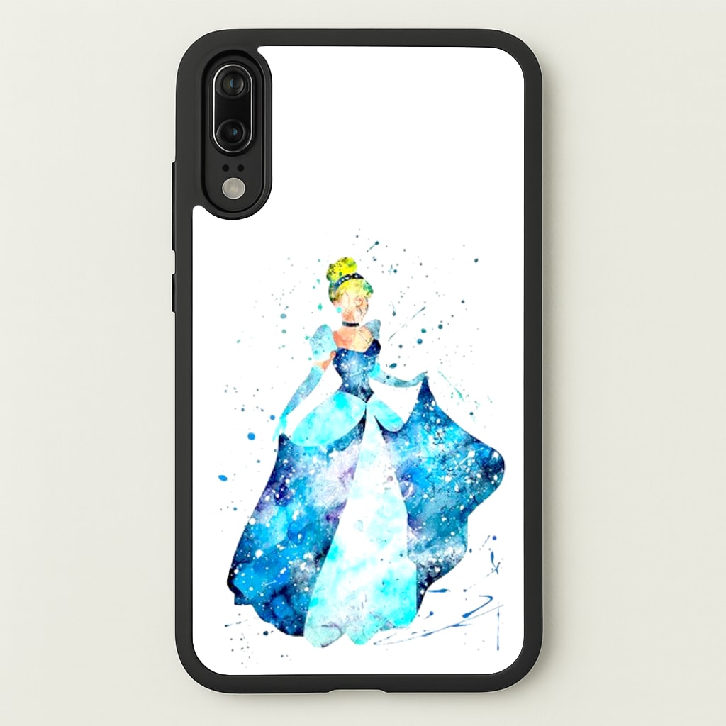 Watercolour Cinderella Fairytale - Disney Phone Case for Huawei P20