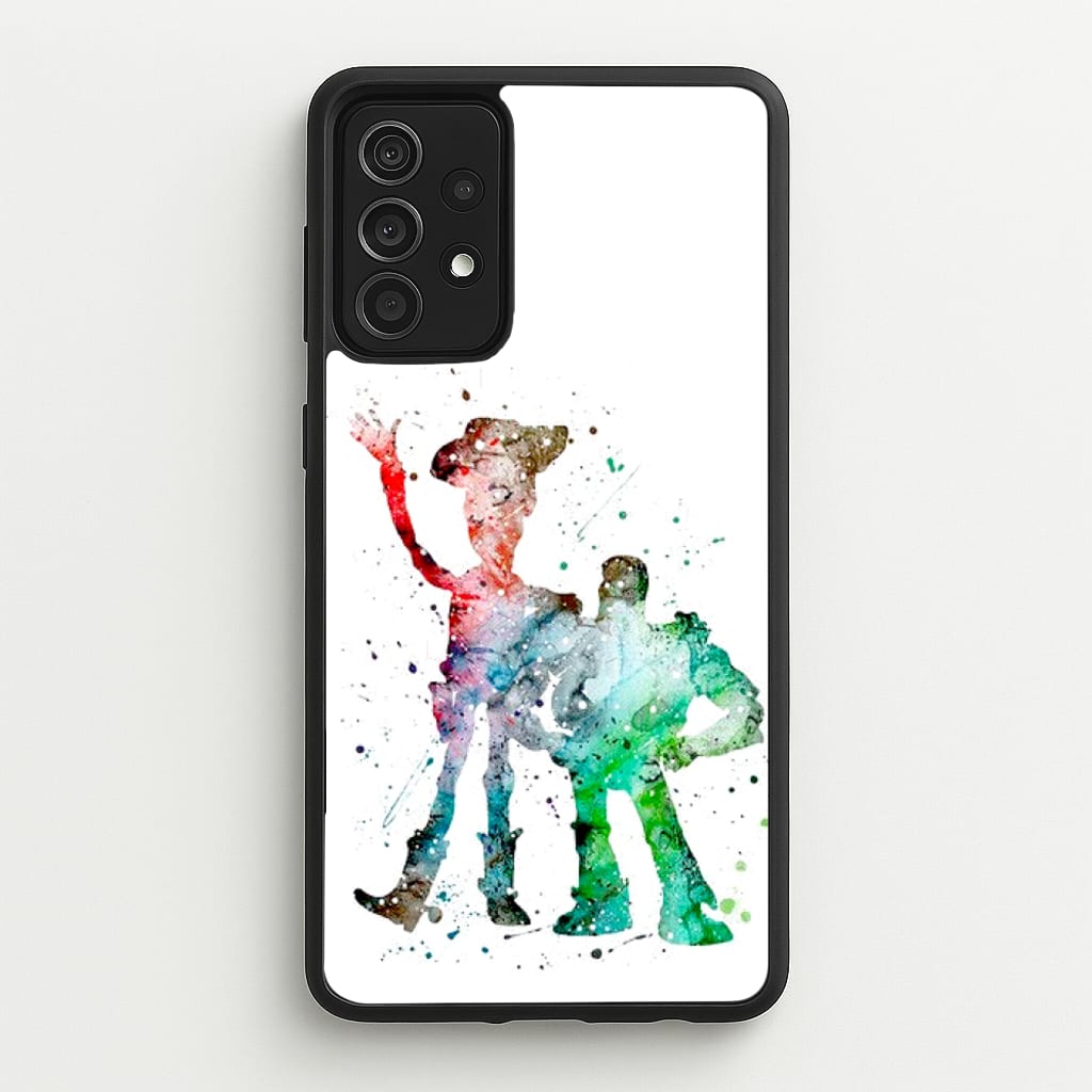 Watercolour Woody & Buzz A Story of Toys Fairytale - Disney Phone Case for Galaxy A52 / A52s