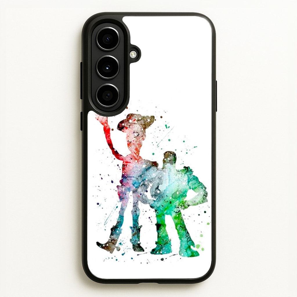 Watercolour Woody & Buzz A Story of Toys Fairytale - Disney Phone Case for Galaxy A56