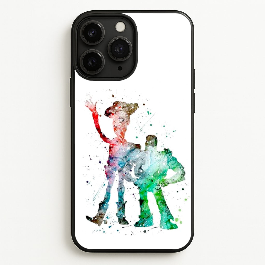 Watercolour Woody & Buzz A Story of Toys Fairytale - Disney Phone Case for iPhone 11 Pro
