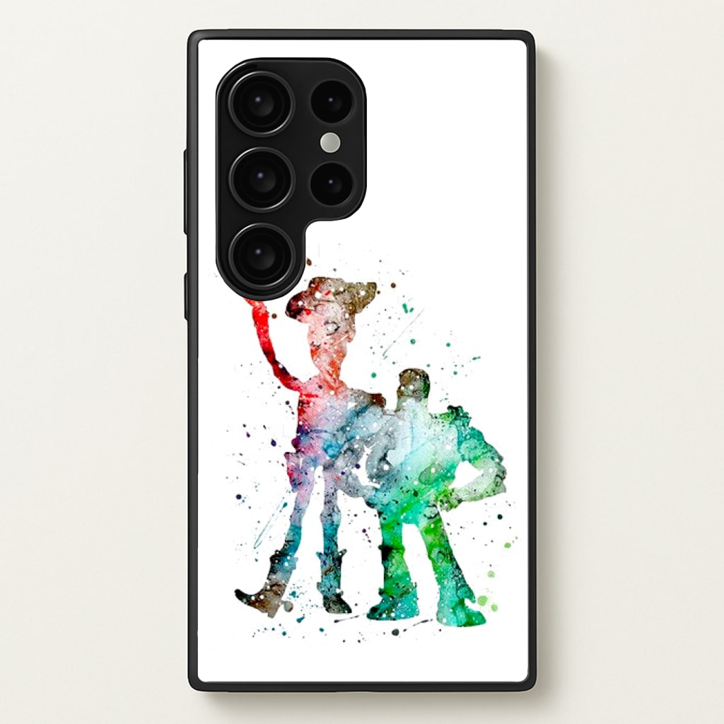 Watercolour Woody & Buzz A Story of Toys Fairytale - Disney Phone Case for Galaxy S24 Ultra