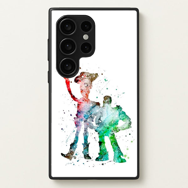 Watercolour Woody & Buzz A Story of Toys Fairytale - Disney Phone Case for Galaxy S24 Ultra