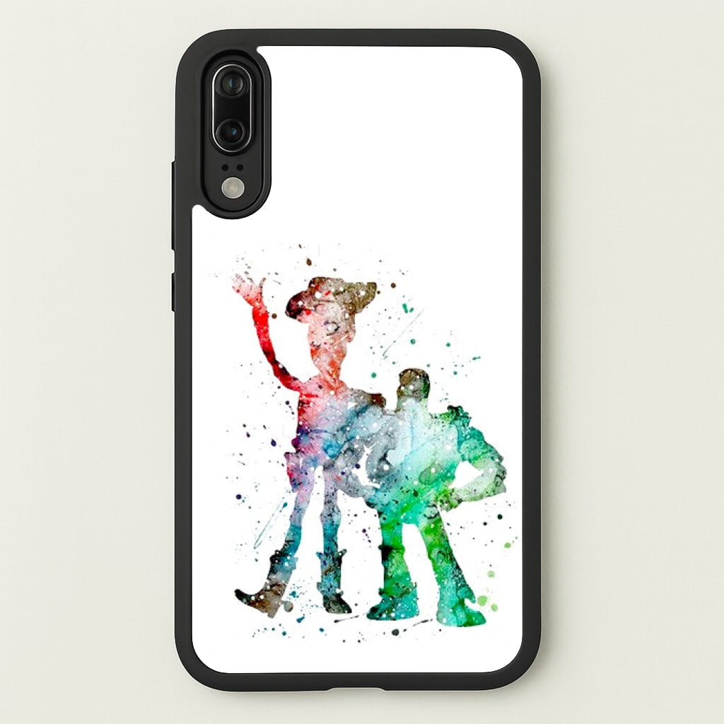 Watercolour Woody & Buzz A Story of Toys Fairytale - Disney Phone Case for Huawei P20