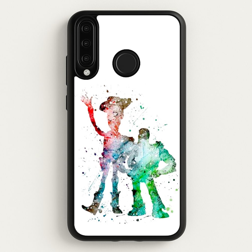 Watercolour Woody & Buzz A Story of Toys Fairytale - Disney Phone Case for Huawei P30 Lite